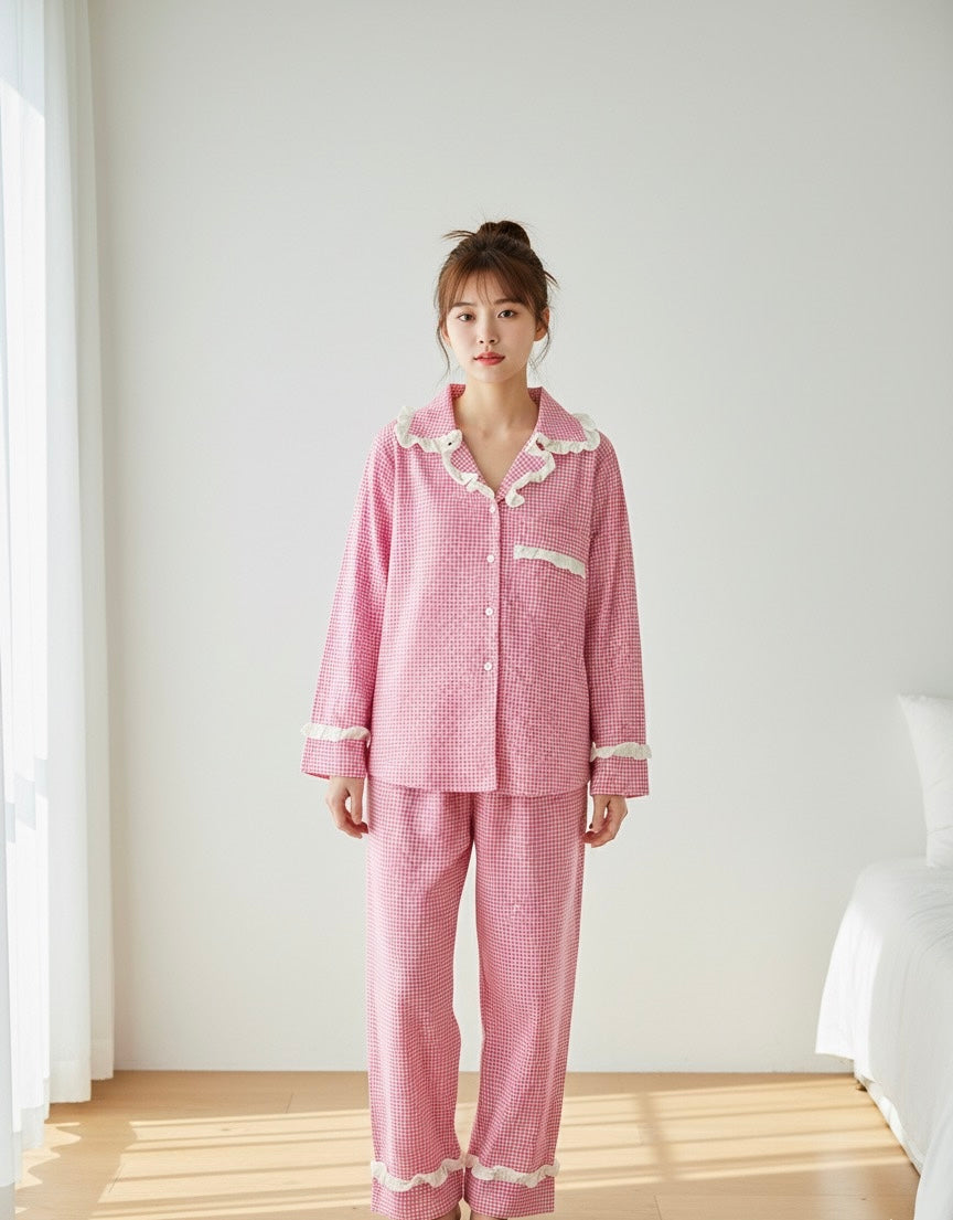 Rosy Ruffle Nightsuit