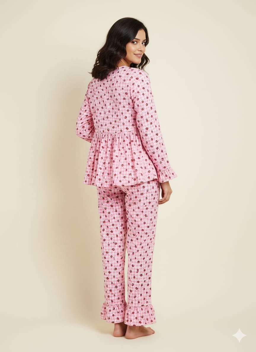 Blush & Berries Night Suit